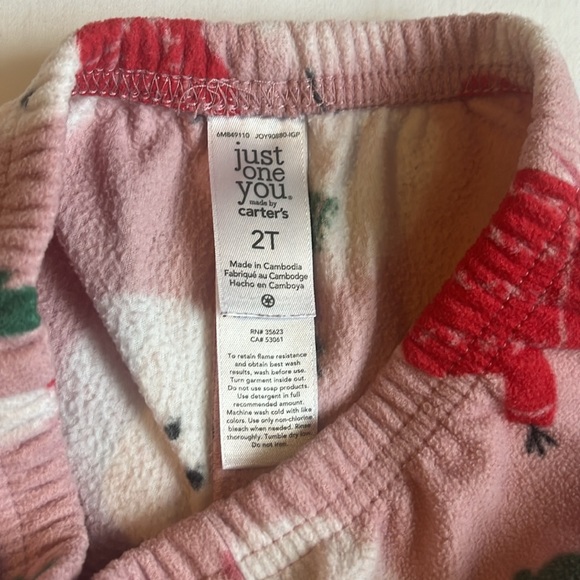 Carter’s Just One You Fleece Snowman Pajamas Size 2T - Picture 4 of 8